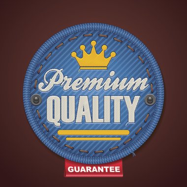 vektör premium kalite kumaş rozeti