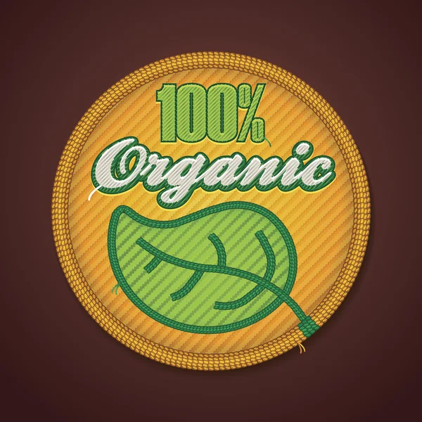 Vector organic fabric badge — Stock Vector