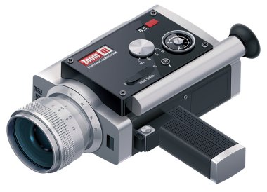 vektör retro video kamera simgesi