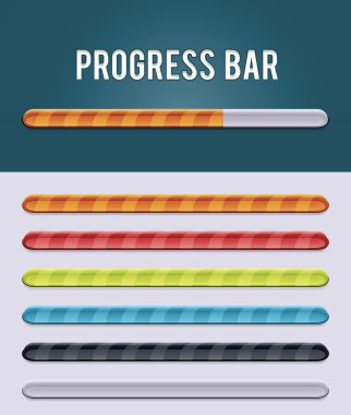 Vector gloving progress bar clipart