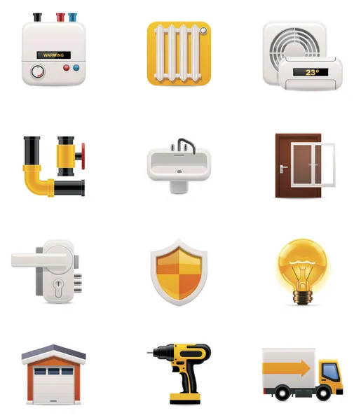 House renovation icon set. Part 2 — Stockvector