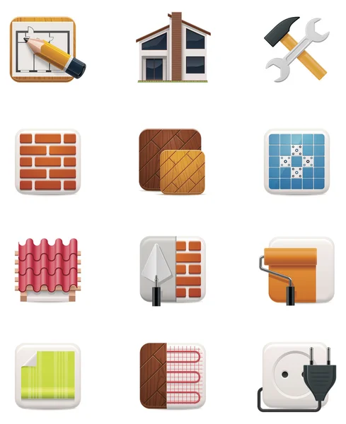 House renovation icon set. Part 1 — Stock Illustration House renovation icon set. Part 1 Royalty Free Stock Illustrations