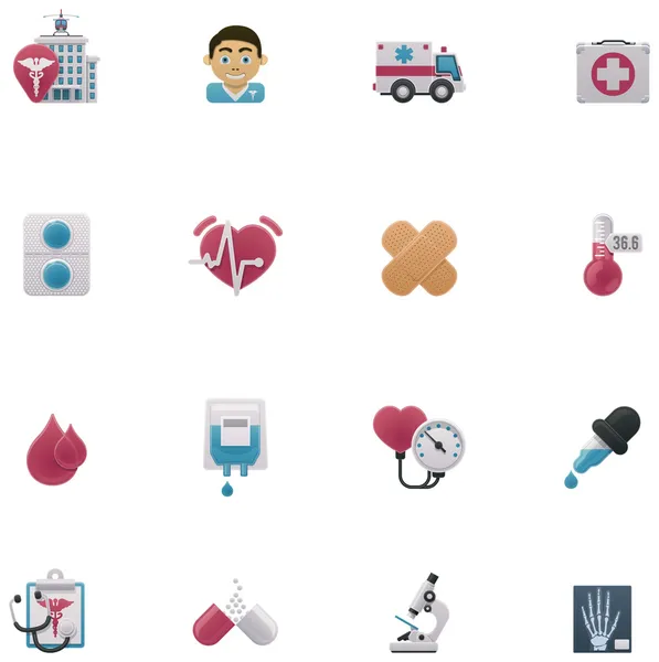 Set de iconos médicos vectoriales — Vector de stock