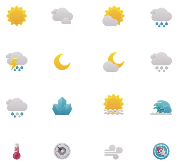 Vector weather icons — Stock Vector