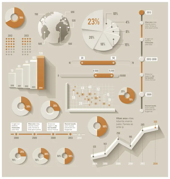 Éléments d'infographie vectoriels — Image vectorielle