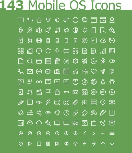 Işletim sistemi Icon set — Stok Vektör