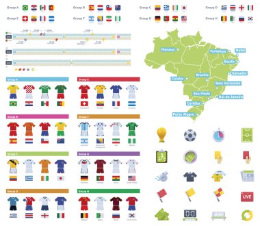 Futbol Şampiyonası Infographic elemanları
