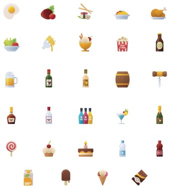 yiyecek ve içecek Icon set