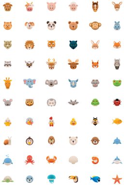 büyük hayvanlar Icon set