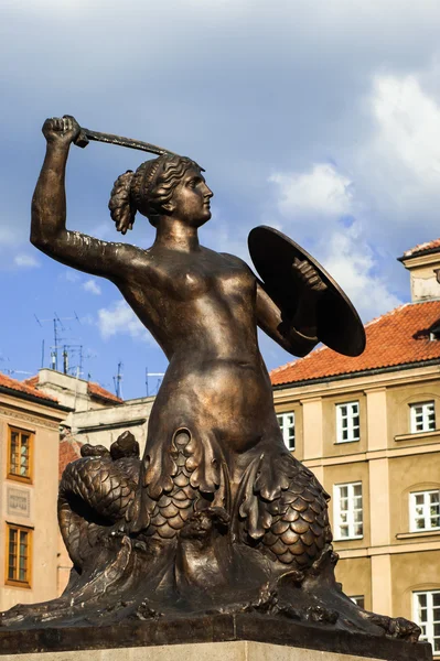 Statue of Siren on Warsaw market (city symbol) — Stock Photo, Image