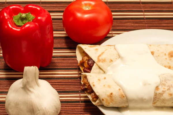 Dos porciones de burrito — Foto de Stock