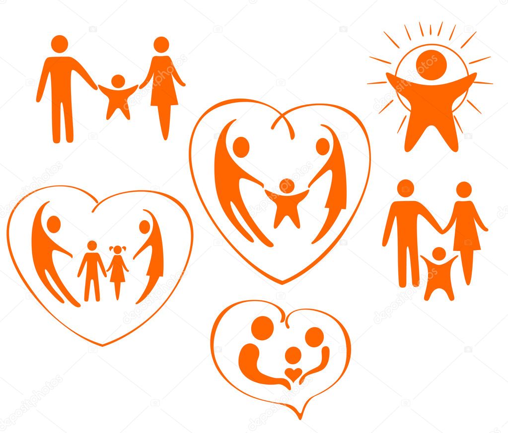 The themes of icons are love, family, child, care