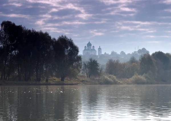 View Desna River Neighborhood Novgorod Seversky Cool October Morning — стоковое фото