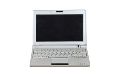Beyaz bir arka plan üzerinde izole küçük netbook