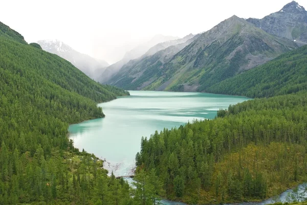 Lake kucherlinskoe in a mountain valley — Stock Photo, Image