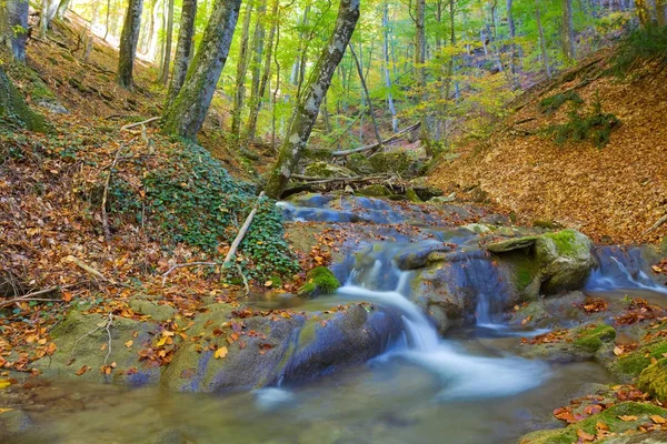 Autumn mountain canyon — Stock Photo, Image