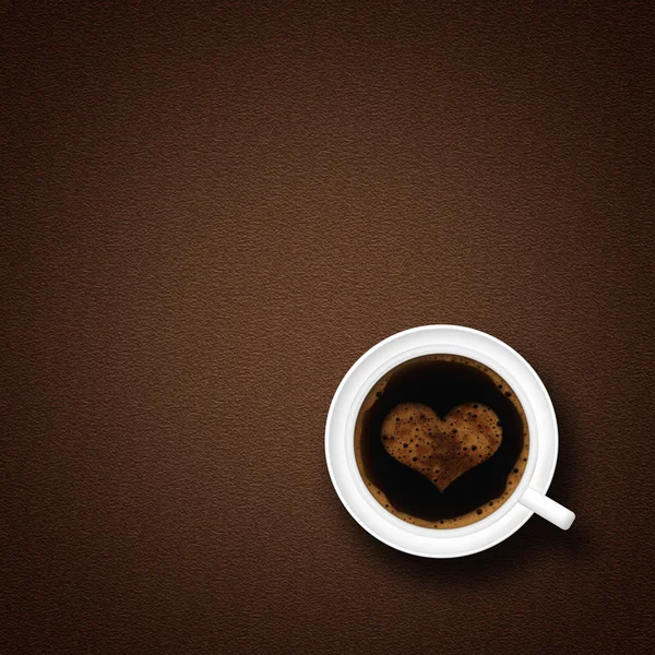 Coffe cup on a brown background — Stock Photo, Image