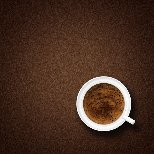 Kahverengi zemin üzerine kahve Kupası — Stok fotoğraf