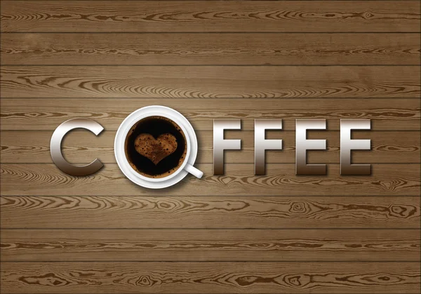 程式化的咖啡背景 — 图库照片