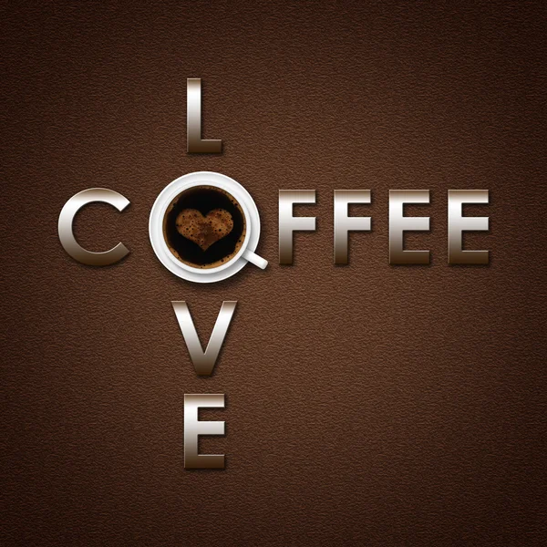 Káva láska pozadí — Stock fotografie