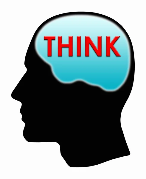 Głowę osoby z myślą — Zdjęcie stockowe