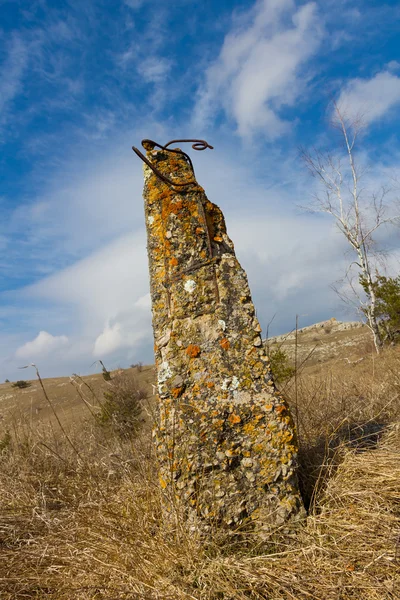 Old concrete structure in a steppe — Stock Photo, Image