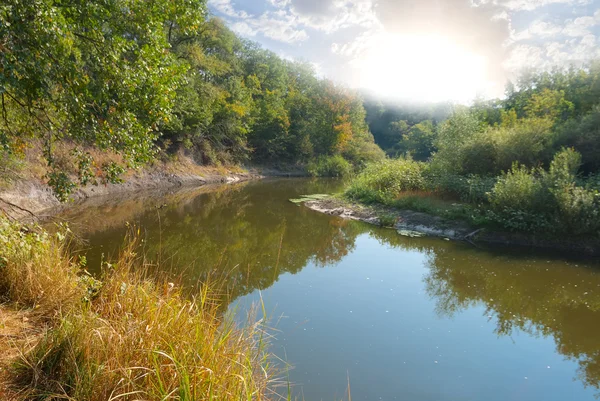 Summer river at the early morning — Stock Photo, Image