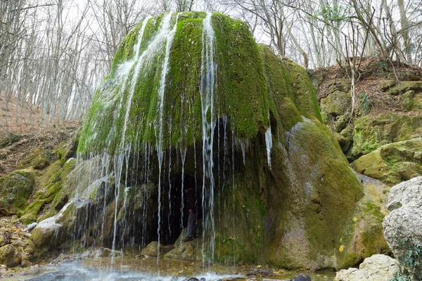 Серебристый водопад — стоковое фото