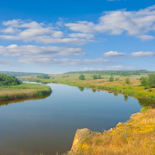 Tichý letní řeka — Stock fotografie