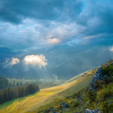 akşam dağ Vadisi sahne