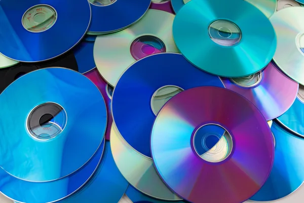 Hoop van compact disk als achtergrond — Stockfoto