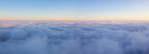 Above a dense clouds