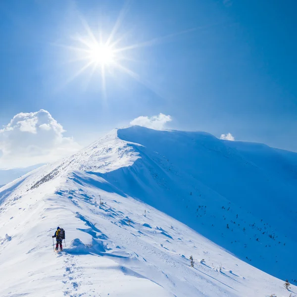 冬のハイキング — ストック写真