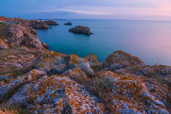 Evening emerald sea bay — Stock Photo, Image