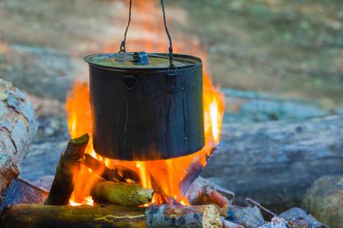 bir yangın kazan