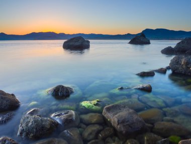 akşam deniz kıyısı