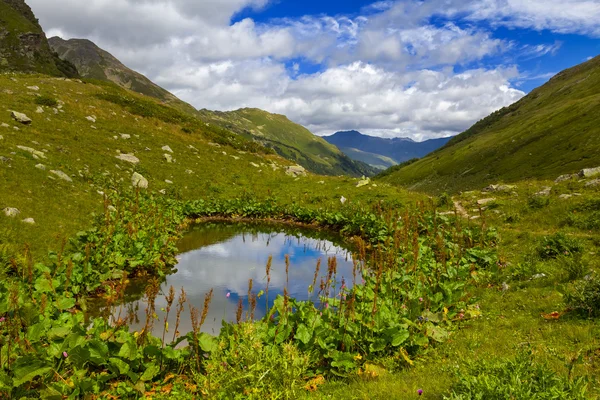 Small lake in a green mountains — Stock Photo, Image