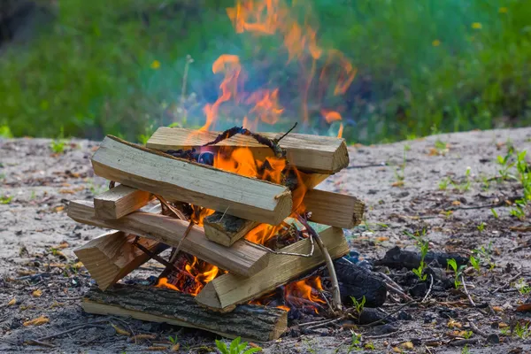 Primo piano campo di fuoco — Foto Stock