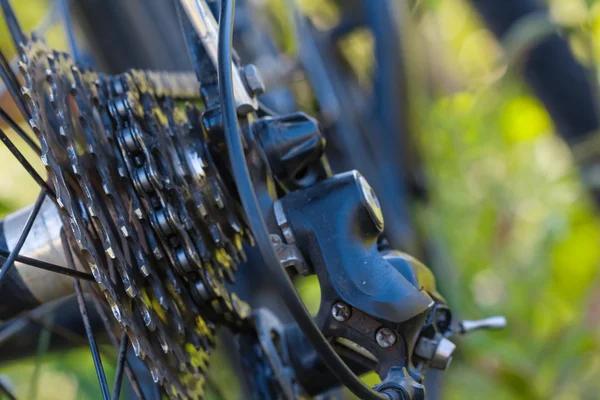 Närbild cykelhjul — Stockfoto