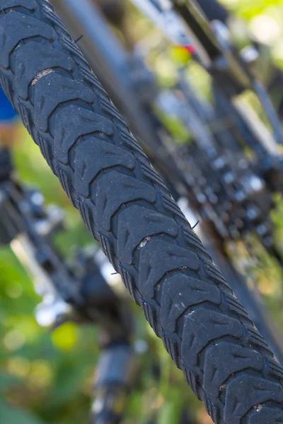 Closeup bicycle wheel — Stock Photo, Image