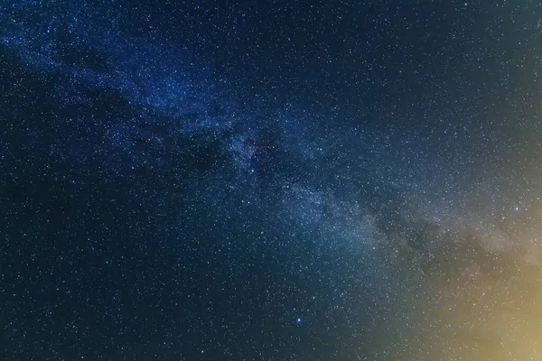 Νύχτα Έναστρο Ουρανό Γαλακτώδη Τρόπο Νύχτα Σκοτεινό Ουρανό Φυσικό Υπόβαθρο — Φωτογραφία Αρχείου