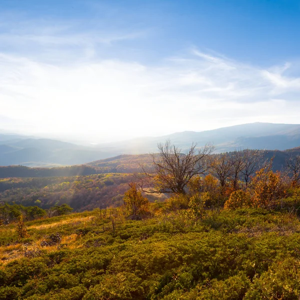 Autumn Mountain Valley Sunset — Stock Photo, Image