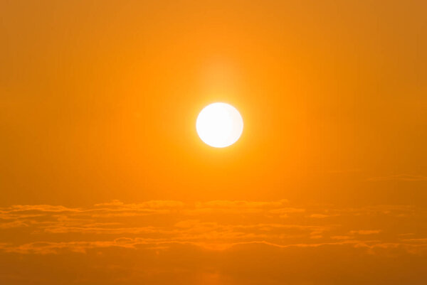 red dramatic sunset natural background