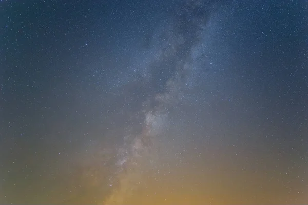 Natt Stjärnklar Himmel Med Mjölkaktig Sätt Naturlig Himmel Bakgrund — Stockfoto