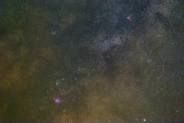 Detailní Mléčná Dráha Tmavé Hvězdné Obloze Pozadí — Stock fotografie