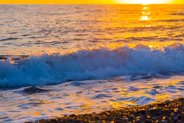Крупним Планом Морські Сходи Сході Сонця Природні Літні Морські Канікули — стокове фото