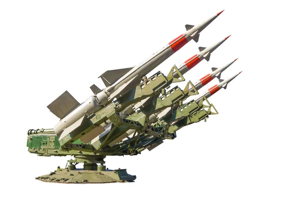 Closeup Aircraft Missile System Isolated White Background — 图库照片