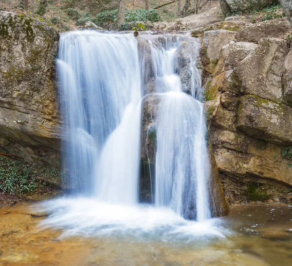 beautiful small waterfall in mountain, beautiful natural background