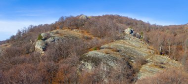 tepede mavi gökyüzünün altında