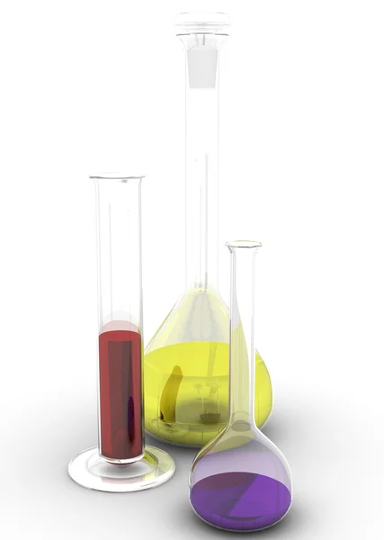 Productos químicos en viales — Foto de Stock